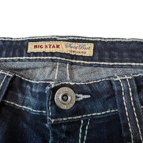 Big Star Bootcut Jeans Size 27 Low Rise Bootcut Jeans Dark Wash - Picture 3 of 12